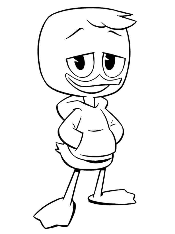 Pato Louie da Ducktales para colorir
