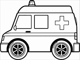 Desenhos de Pequena Ambulância para colorir