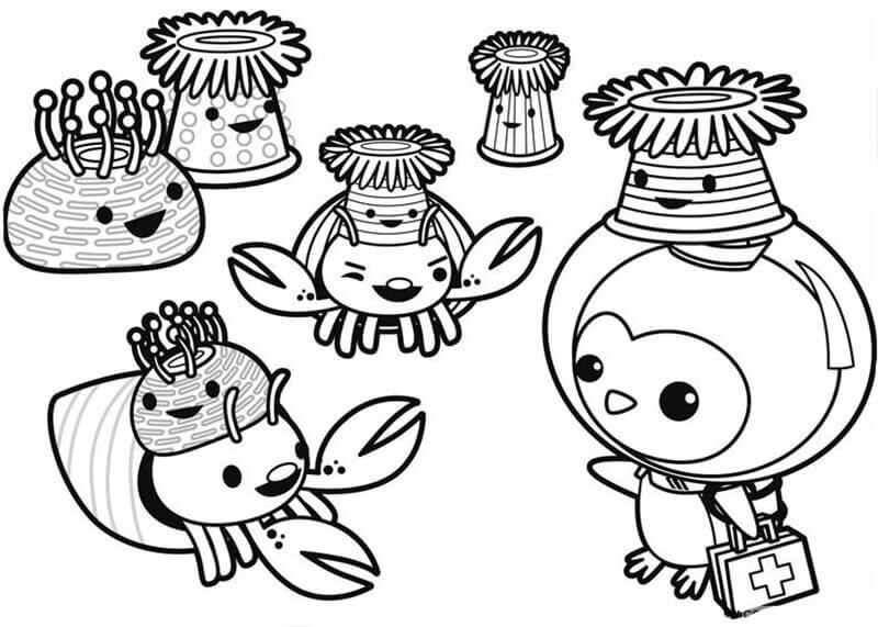 Desenhos de Personagens Octonauts para colorir