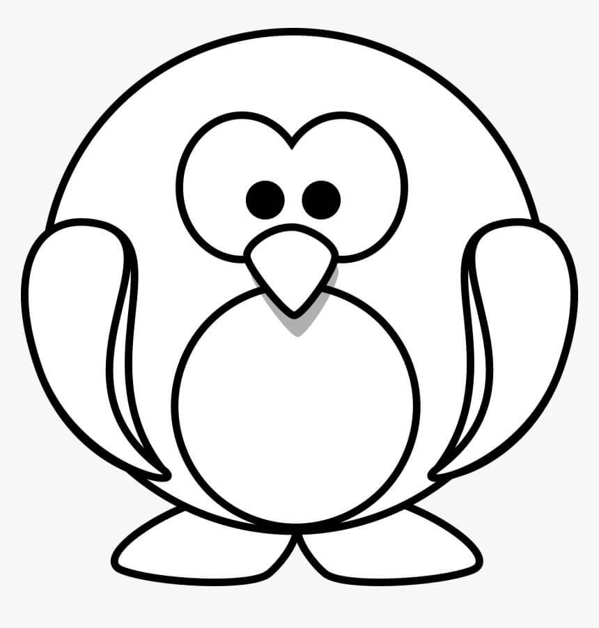 Desenhos de Pinguim bebê Fofo para colorir