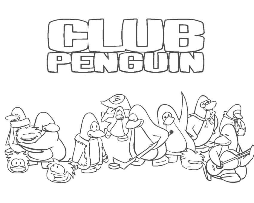 Pinguim do Clube para colorir