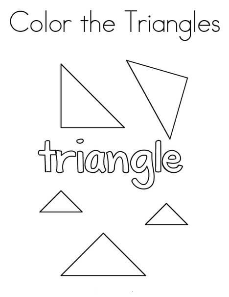 Desenhos de Pinte os Triângulos para colorir