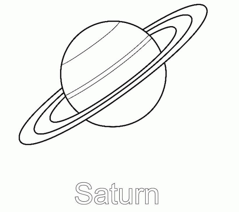 Planeta Saturno Normal para colorir