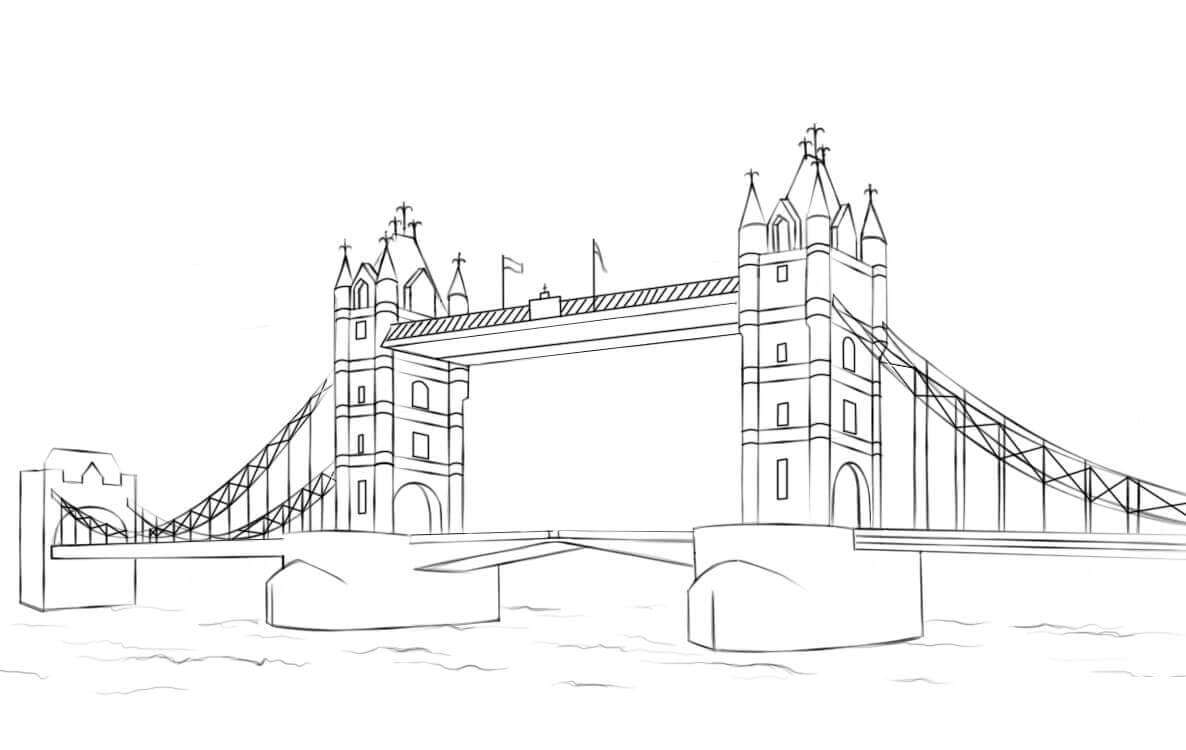 Desenhos de Ponte da Torre 2 para colorir