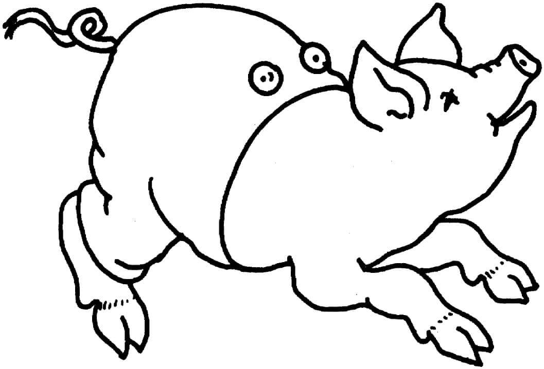 Desenhos de Porco, Correndo para colorir