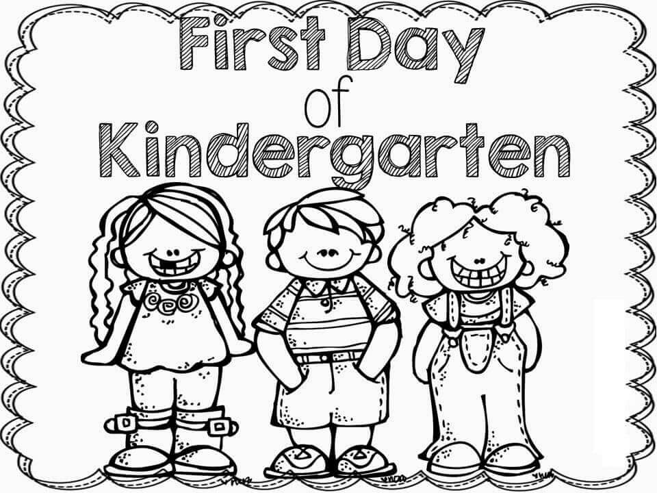Primeiro dia do Jardim de Infância 1 para colorir
