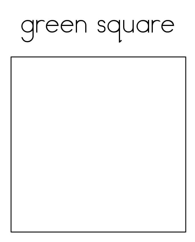 Quadrado Verde para colorir