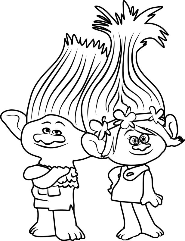 Ramo e Princesa Papoula para colorir
