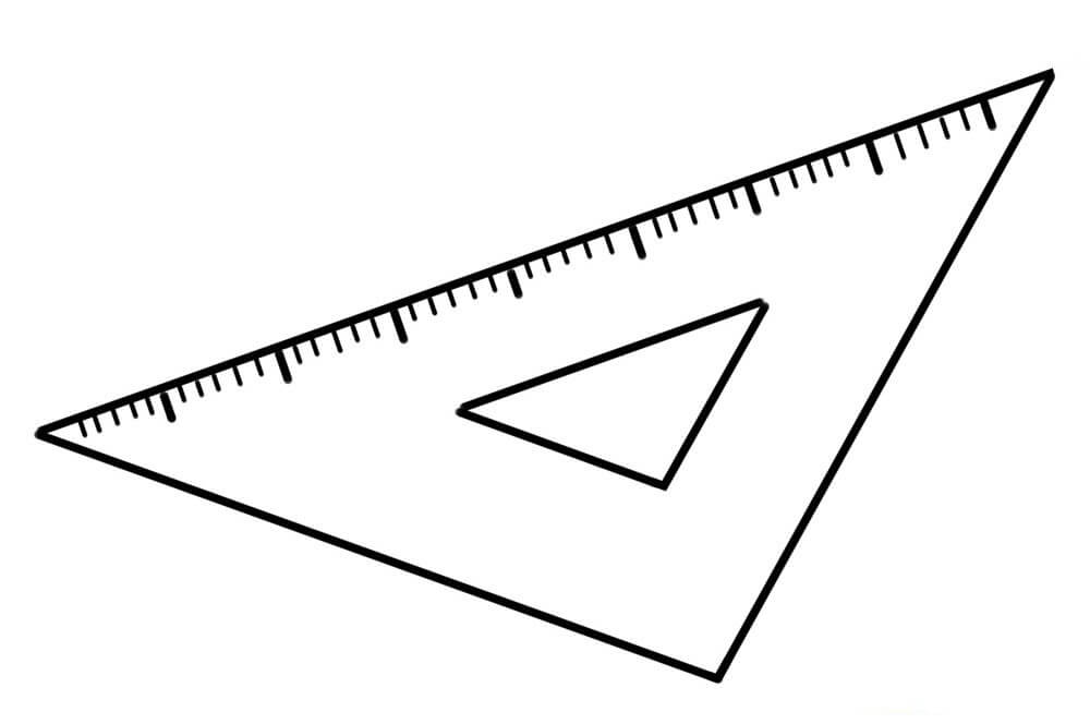 Desenhos de Régua Triângulo para colorir
