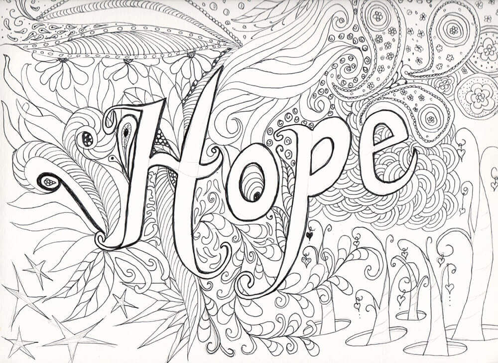 Desenhos de Resumo de Esperança para colorir