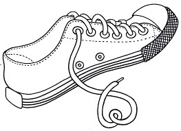 Desenhos de Sapatos Simples para colorir