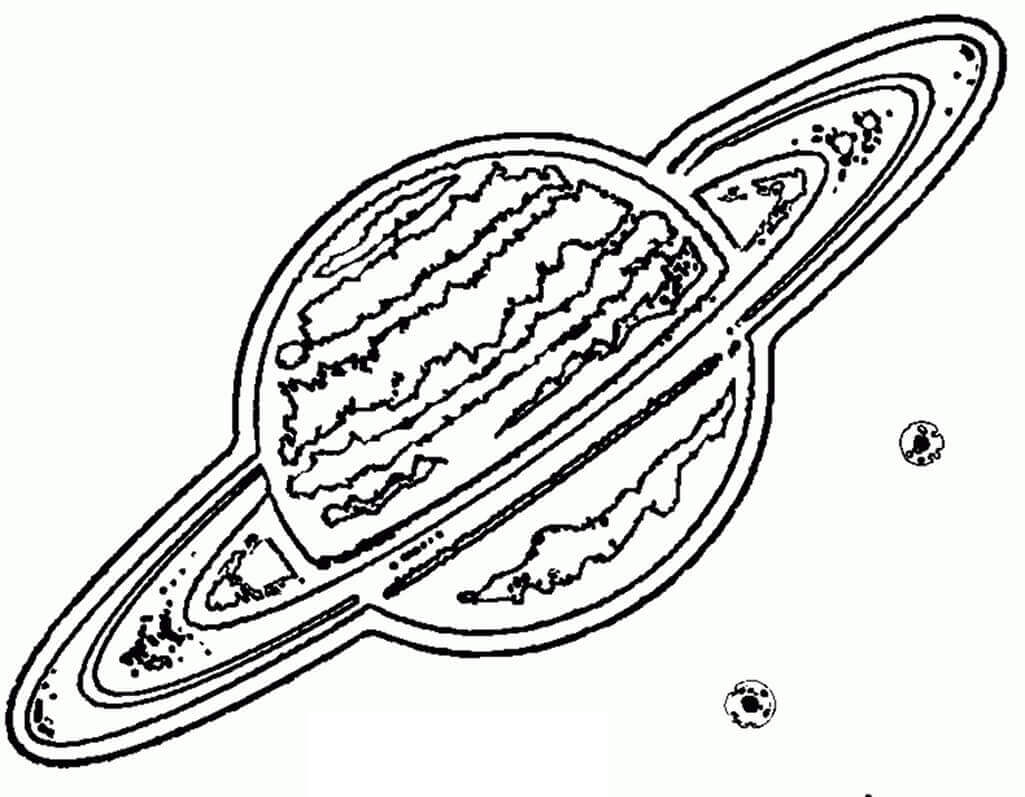Desenhos de Saturno para Colorir