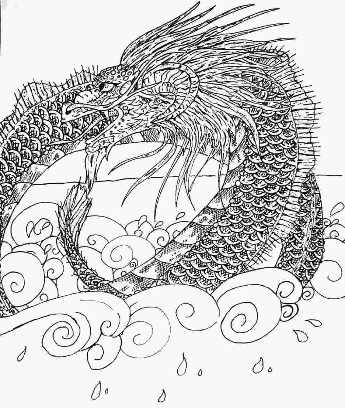 Desenhos de Serpente Marinha Dura para colorir