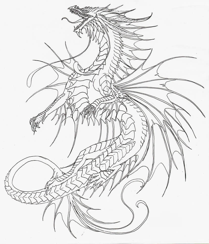 Desenhos de Serpente Marinha Incrível para colorir