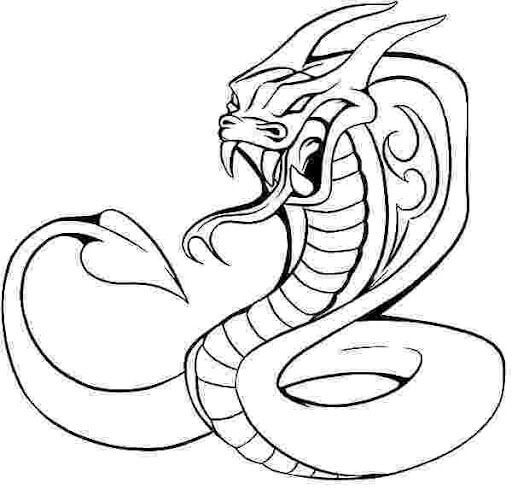 Desenhos de Serpente Negra para colorir