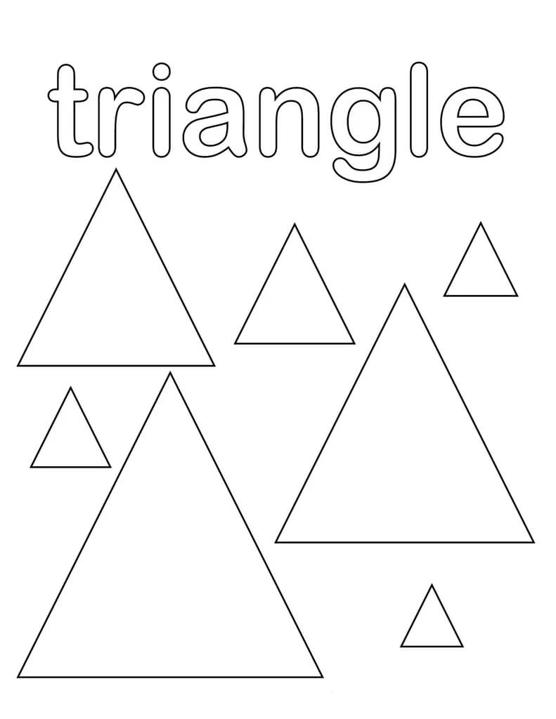 Desenhos de Sete Triângulos para colorir