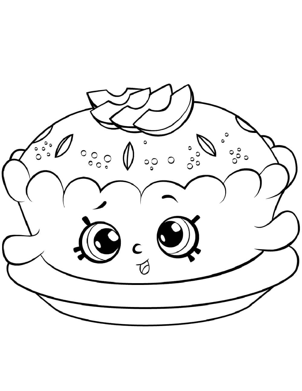 Desenhos de Shopkin Torta de Maçã para colorir
