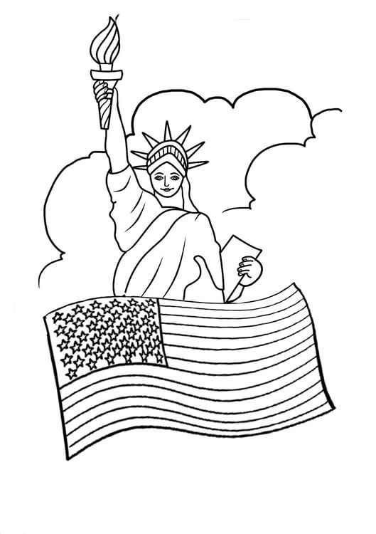 Desenhos de Símbolo da América para colorir
