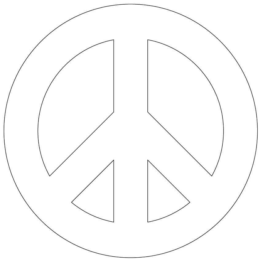Sinal de Paz Simples para colorir