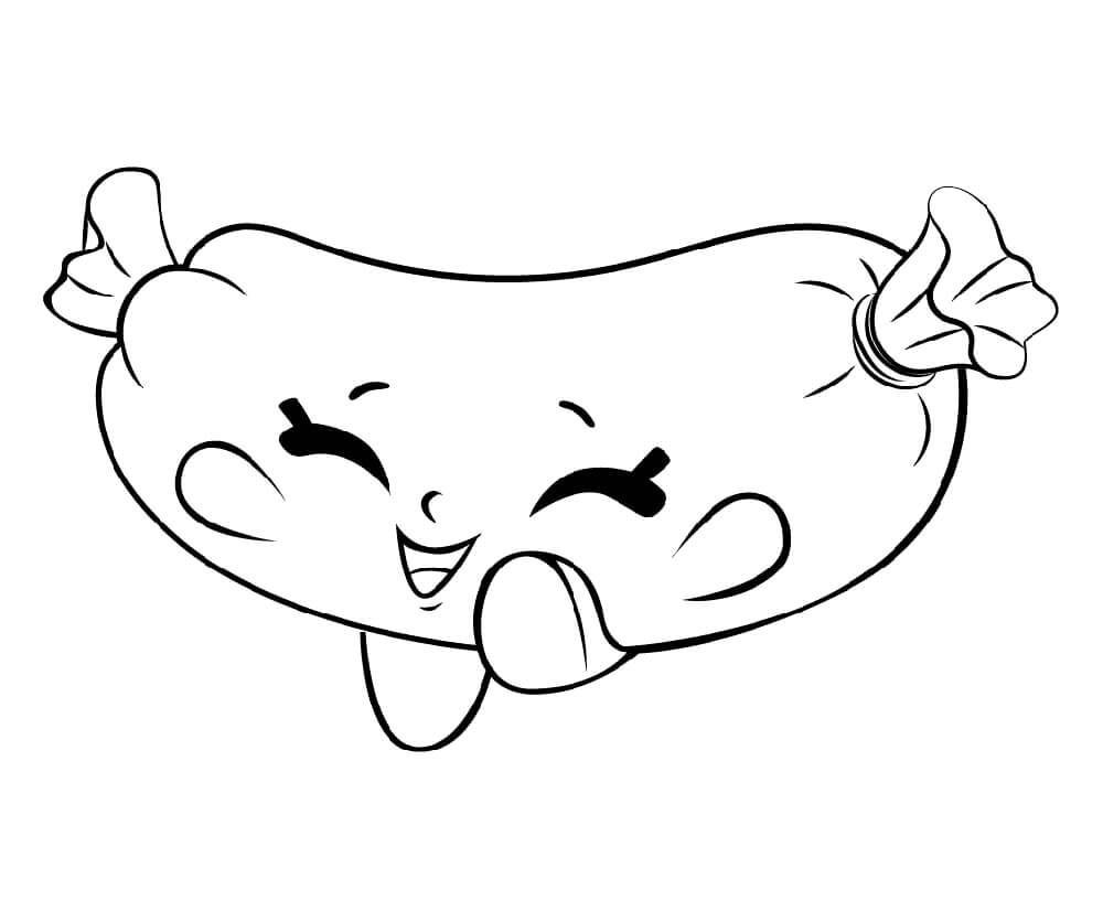 Desenhos de Sizzle Shopkin Sausage para colorir