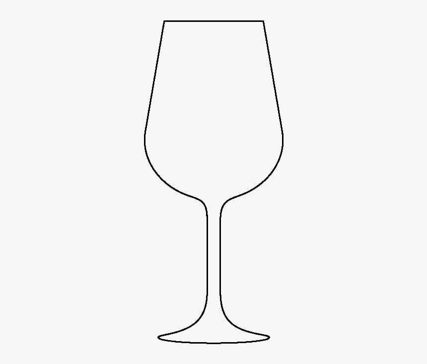 Desenhos de Taça de Vinho Simples para colorir