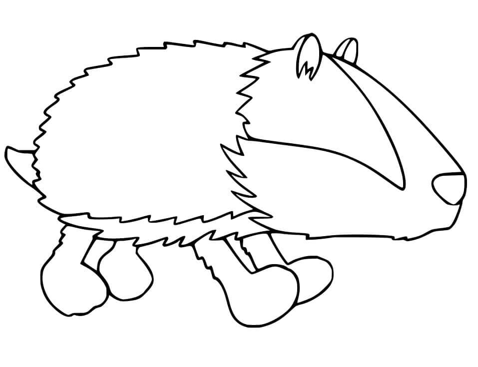 Desenhos de Texugo Animado para colorir