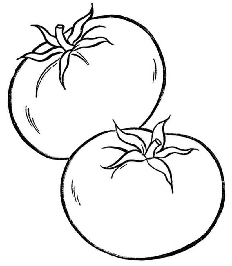 Desenhos de Tomate Dois para colorir