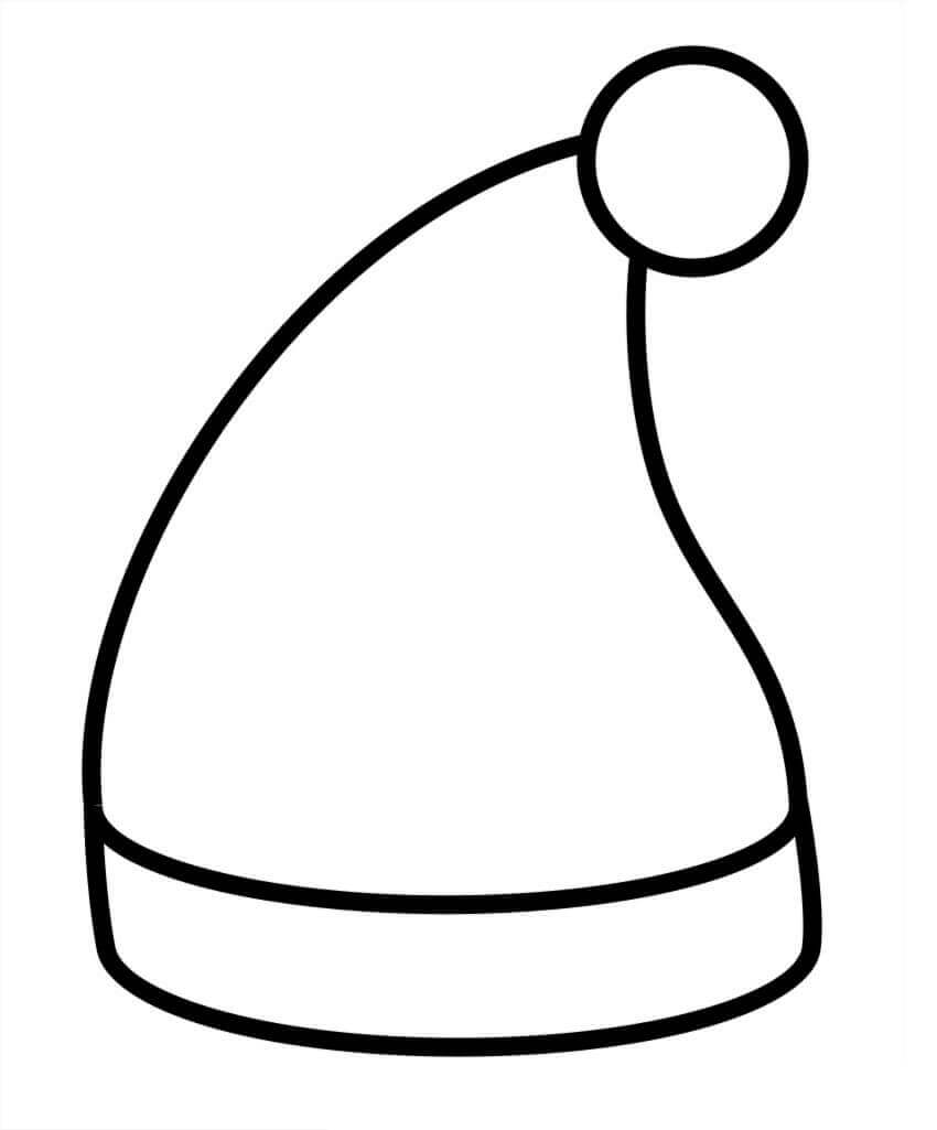 Desenhos de Um Chapéu de Papai Noel Simples para colorir