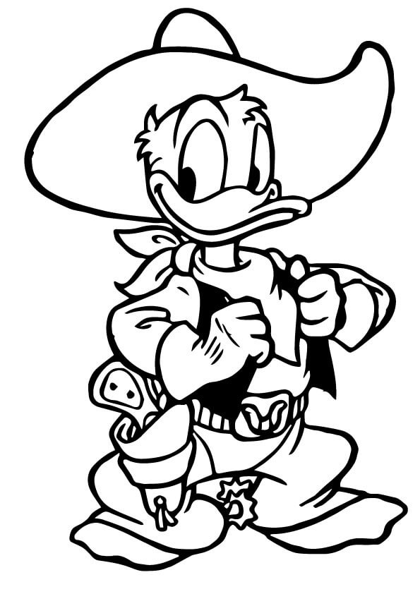 Um pato Donald Fofo para colorir