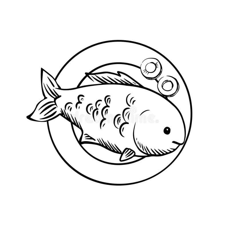 Desenhos de Um Prato de Peixe para colorir