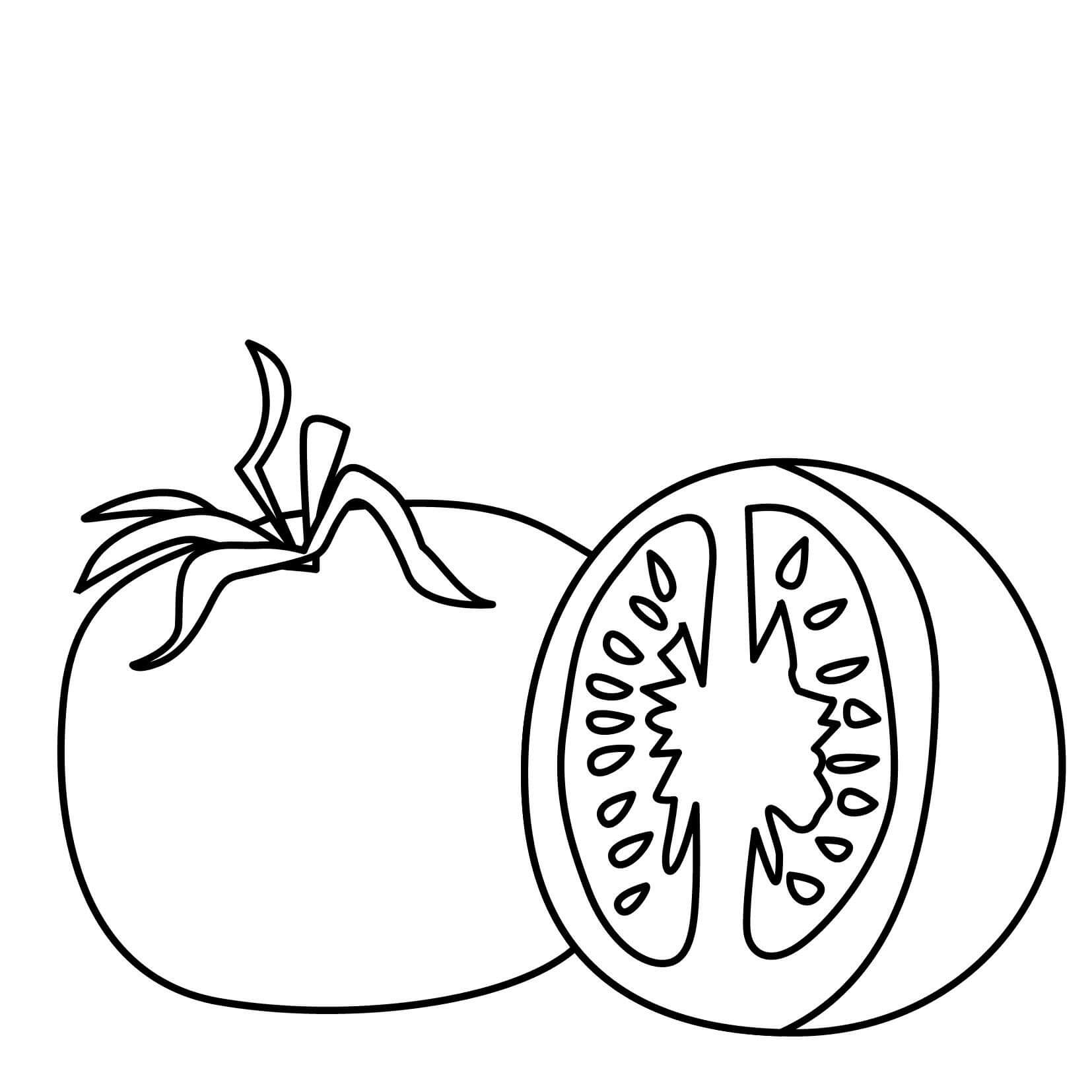 Desenhos de Um Tomate e Meio para colorir