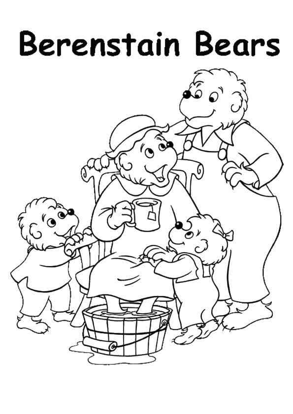 Ursos e Família de Berenstain para colorir