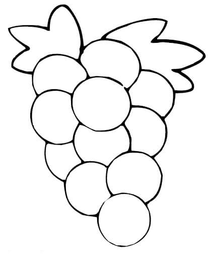 Desenhos de Uva para colorir