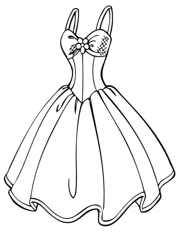 Desenhos de Vestido de Casamento para colorir