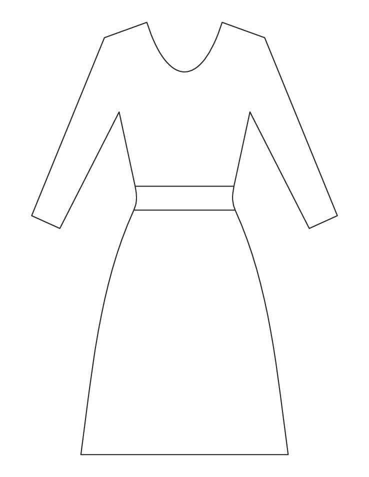 Desenhos de Vestido Simples para colorir