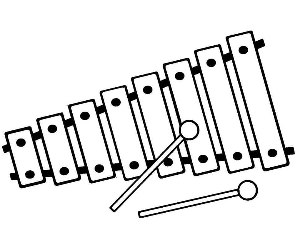 Xilofone Simples 1 para colorir