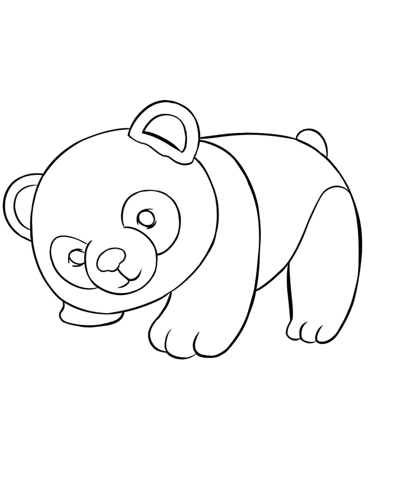 Desenhos de Agradável Panda para colorir