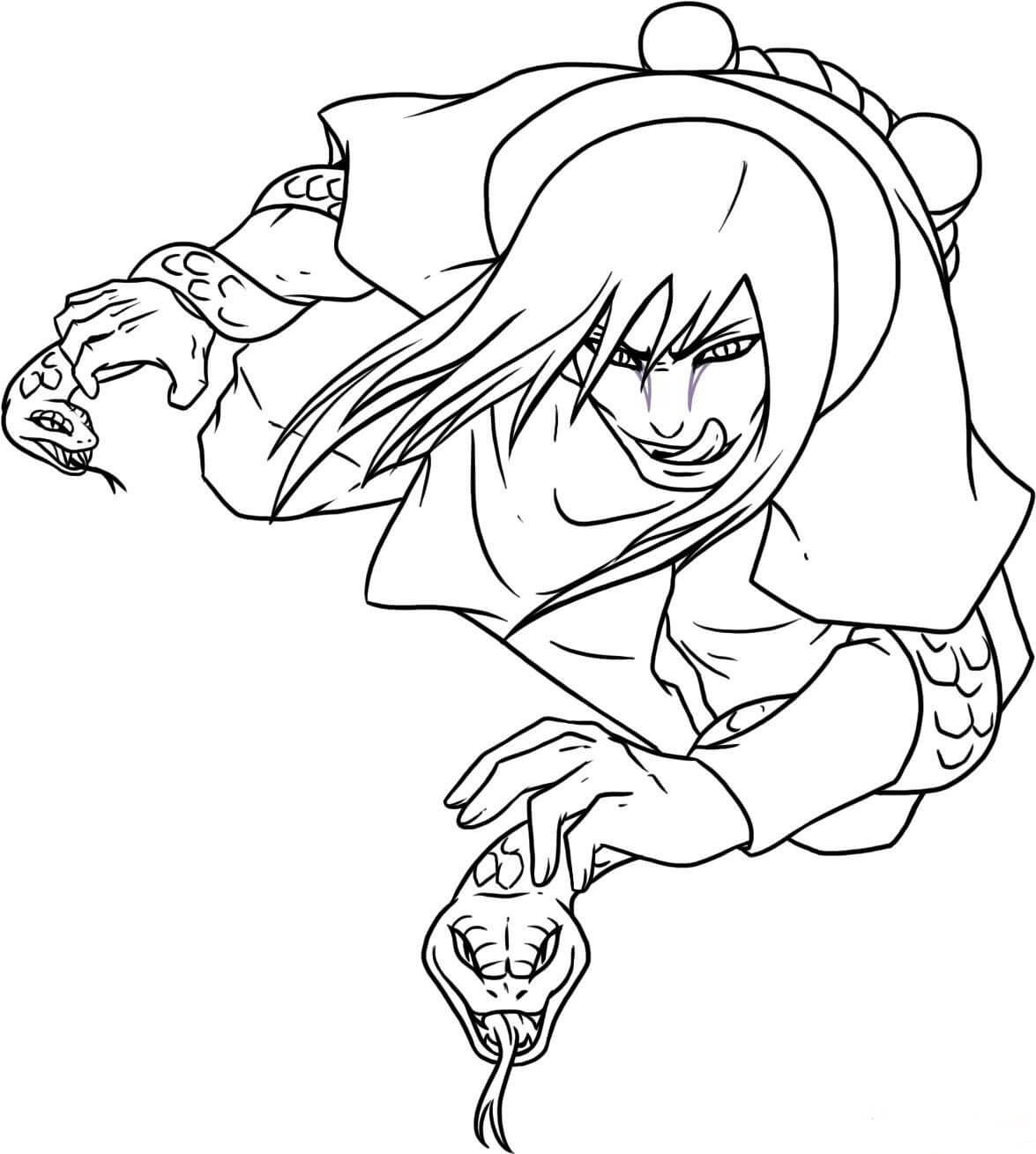 Desenhos de Ataque Orochimaru para colorir