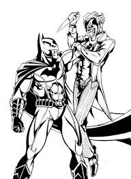 Desenhos de Batman vs Joker para colorir