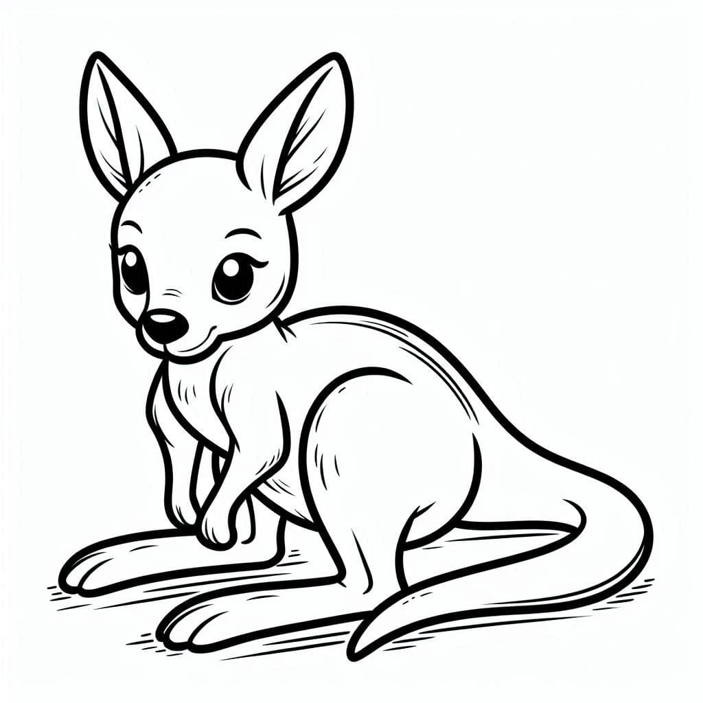 Desenhos de Canguru 1 para colorir