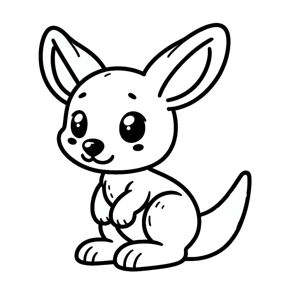 Desenhos de Canguru 2 para colorir