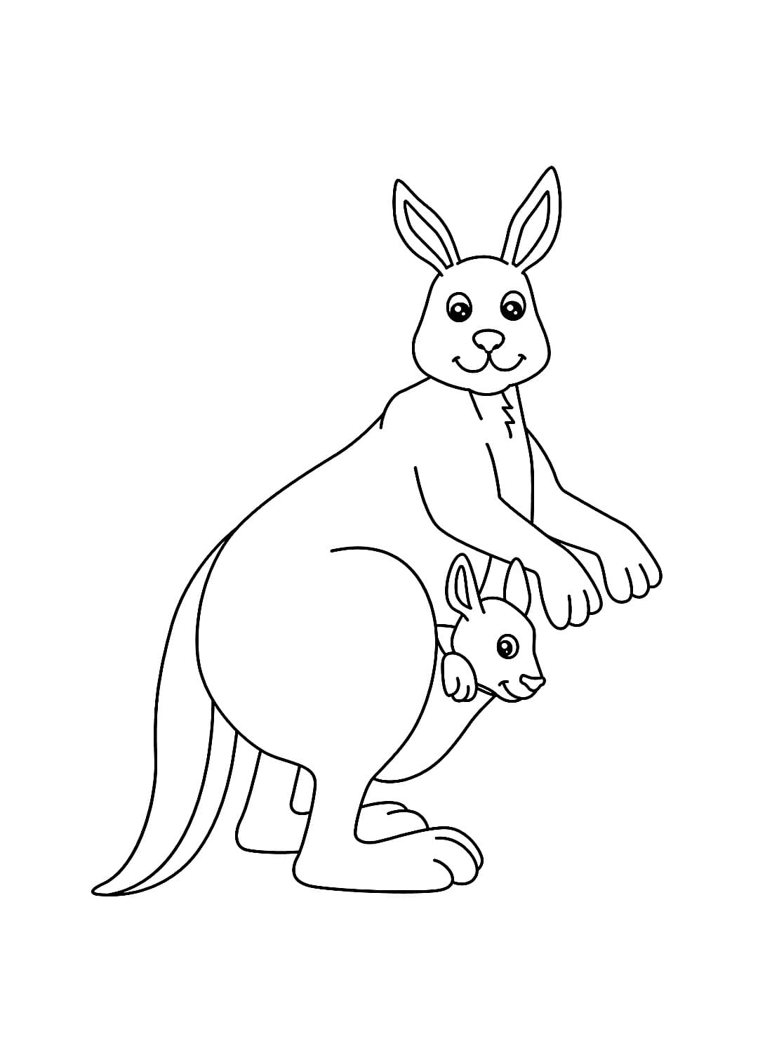 Desenhos de Canguru 6 para colorir