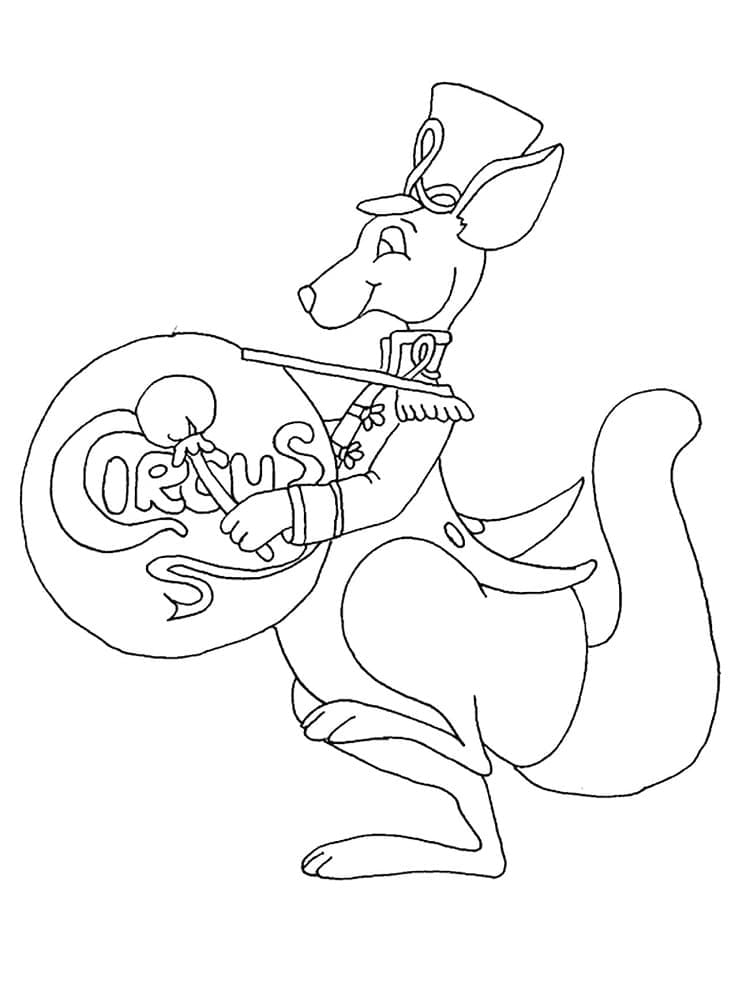 Desenhos de Canguru básico para colorir