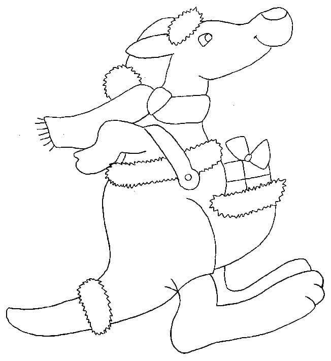 Desenhos de Canguru bonitinho para colorir