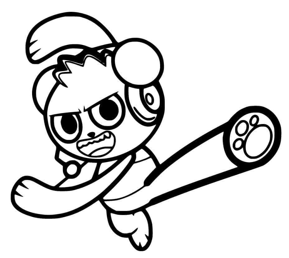 Desenhos de Combo Panda Lutando para colorir