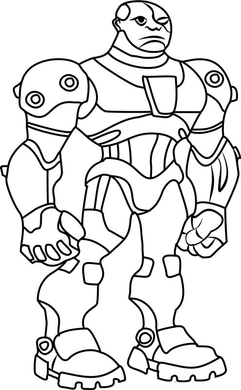 Desenhos de Cyborg Básico para colorir