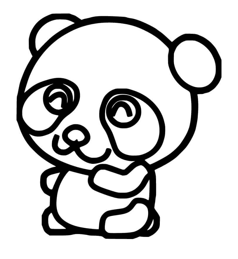 Desenhos de Desenhando o Pequeno Panda para colorir