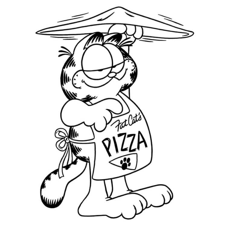 Desenhos de Desenhar Pizza Garfield para colorir