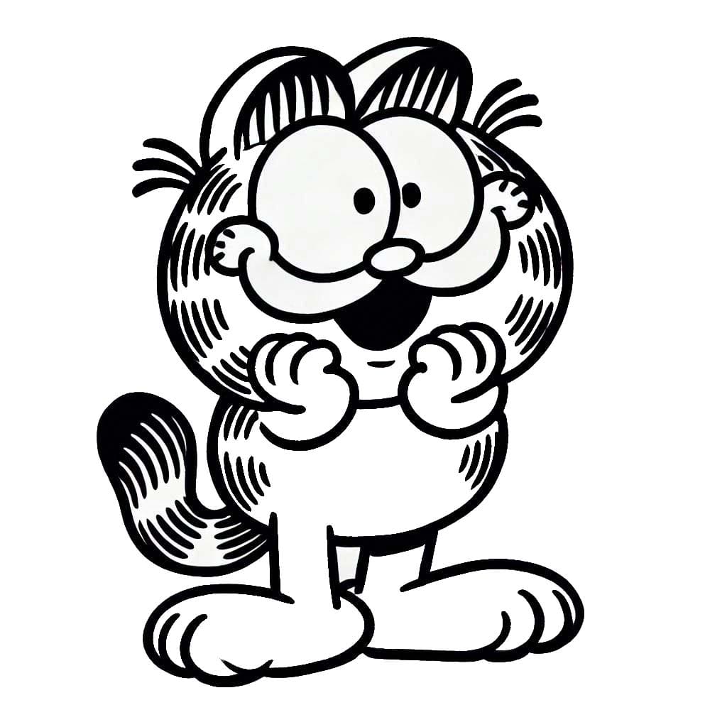 Desenhos de Desenhar o Garfield 4 para colorir