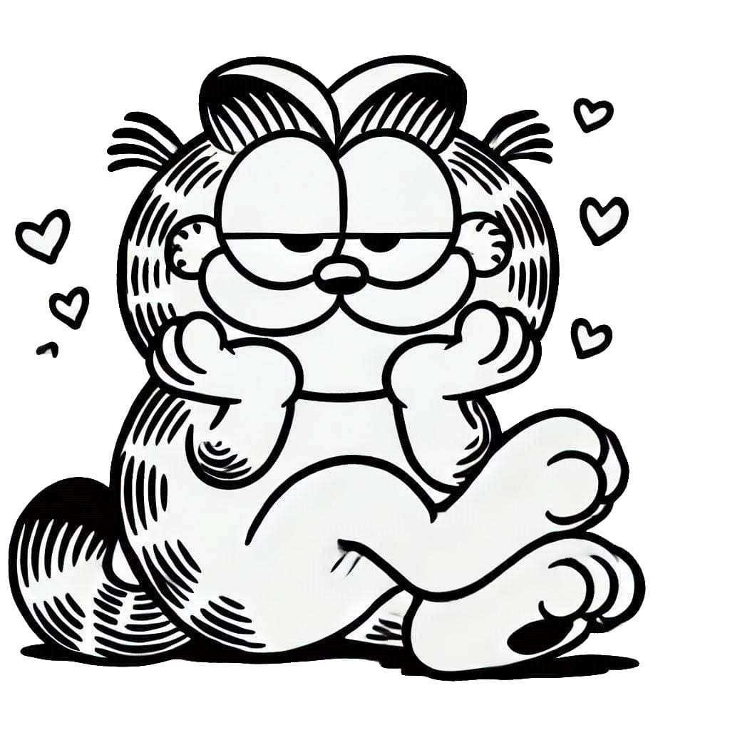 Desenhos de Desenhar o Garfield 5 para colorir